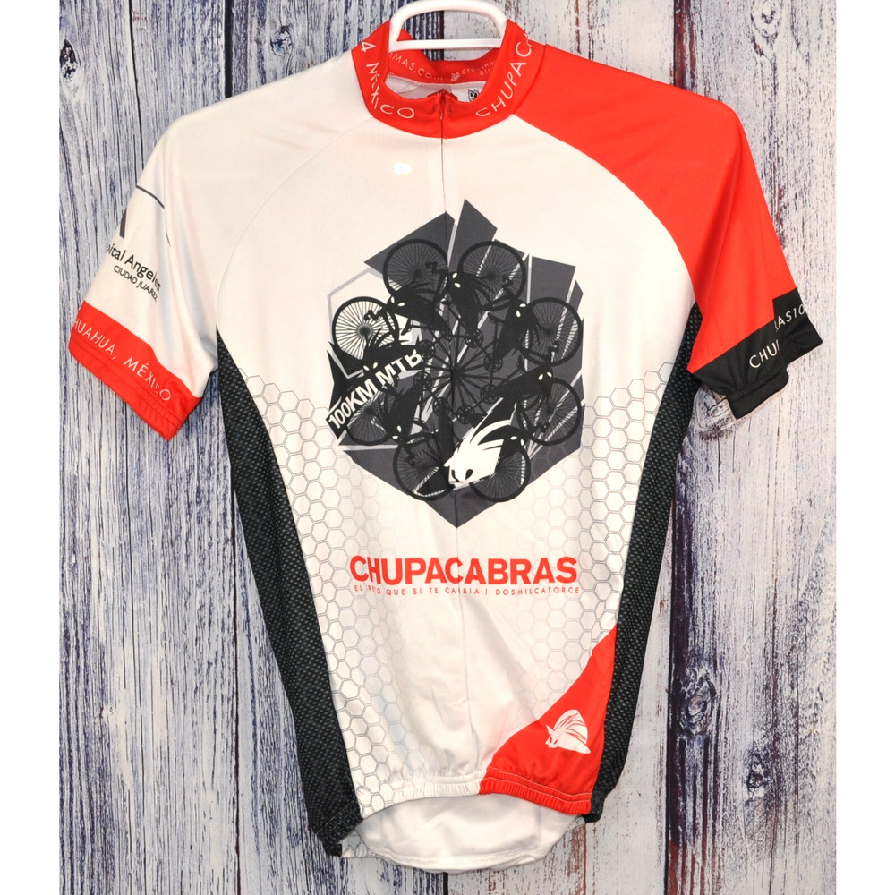 Cycling Jersey Men's Medium Chupacabras 100km MTB 2014 3/4 Zip NWT